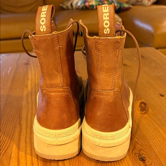 Sorel Tan Leather Lace-Up Boots - Picture 7 of 12